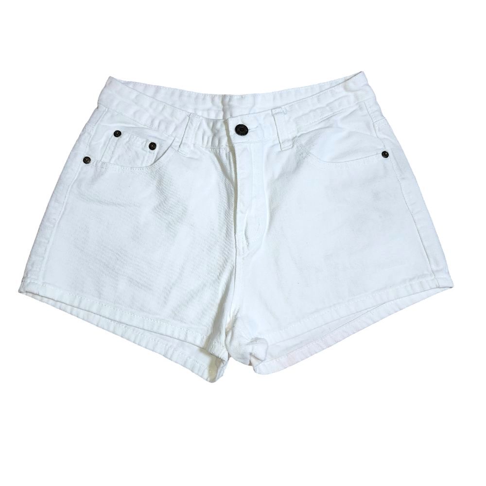 Sadie & Sage White Denim 100% Cotton Classic‎ 5 Pocket Style Jean Shorts Size M